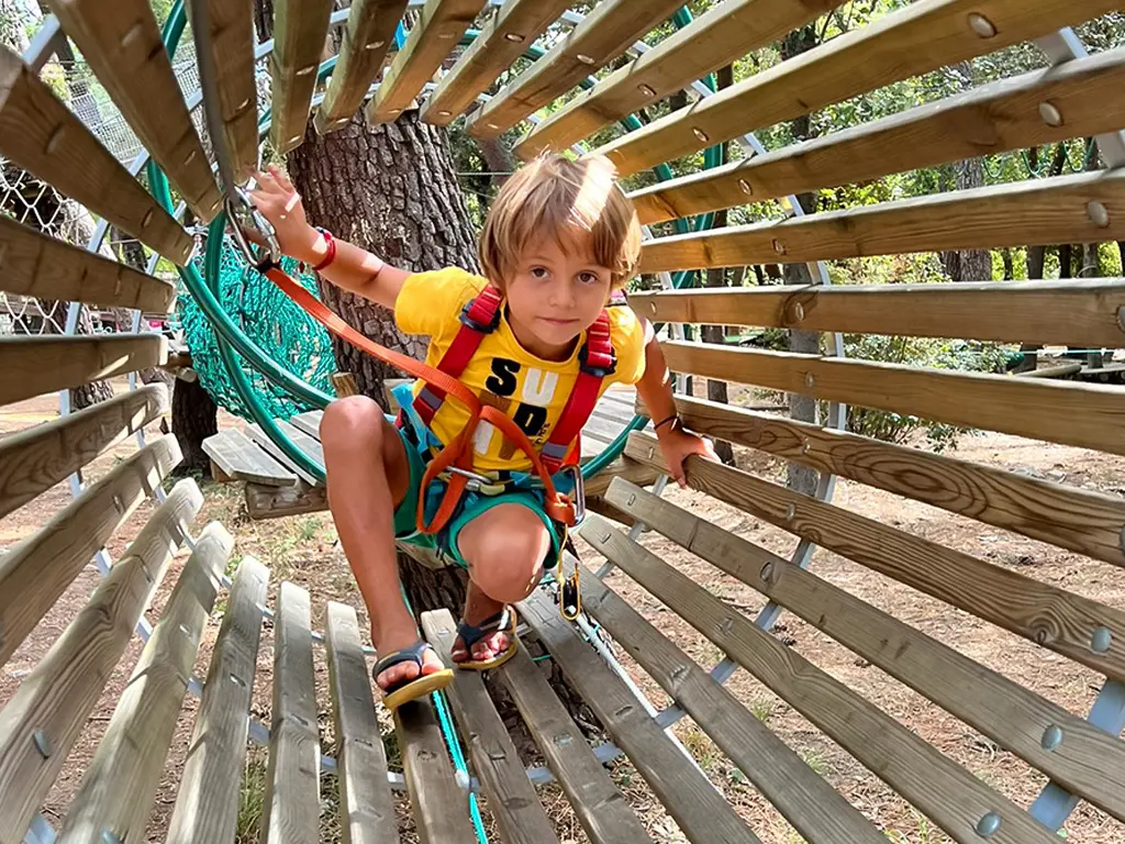 Anniversaire fêté au parc d'accrobranche en Ardèche